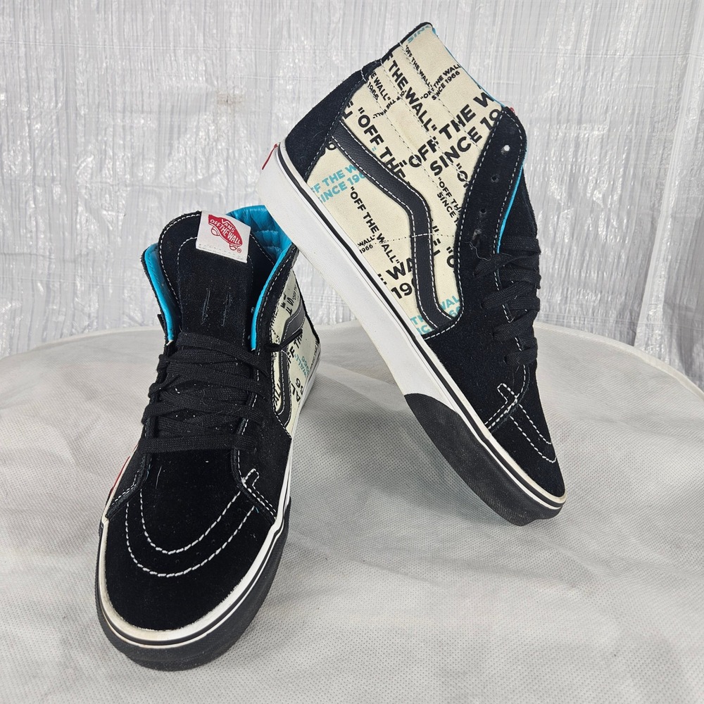 Vans SK8-Hi City Map Flame Mens 8.5 Womens 10 Off The Wall Black Gum Sneakers